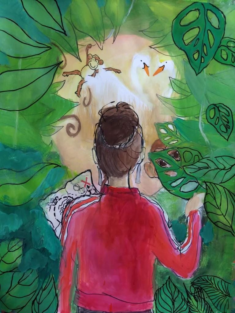 Kinderfeestje-Ik-En-Natuur-Voorbeeld Feestje tekenen en schilderen voor kinderen en tieners met thema Ik en natuur