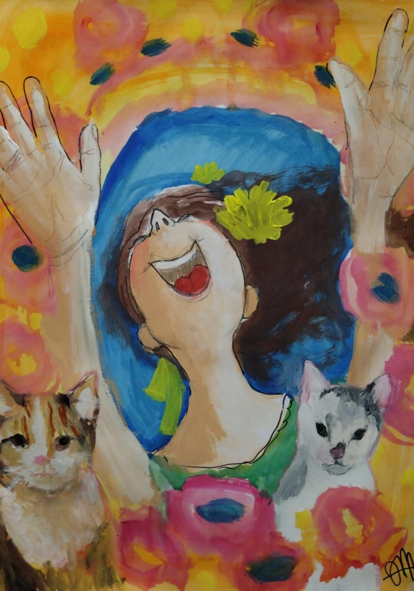 Feestje tekenen en schilderen voor kinderen en tieners met thema Feest met Frida Kahlo